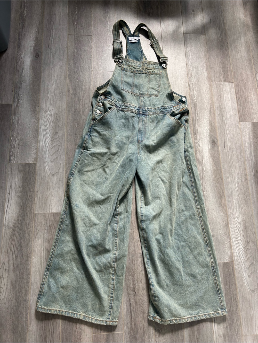 twik Light Wash Denim Overalls